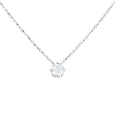 Collana in oro bianco e diamante (0,70 carat)
