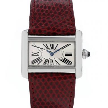 Cartier Tank Divan Watch in Stainless Steel Ref: 2599 Circa 1990
