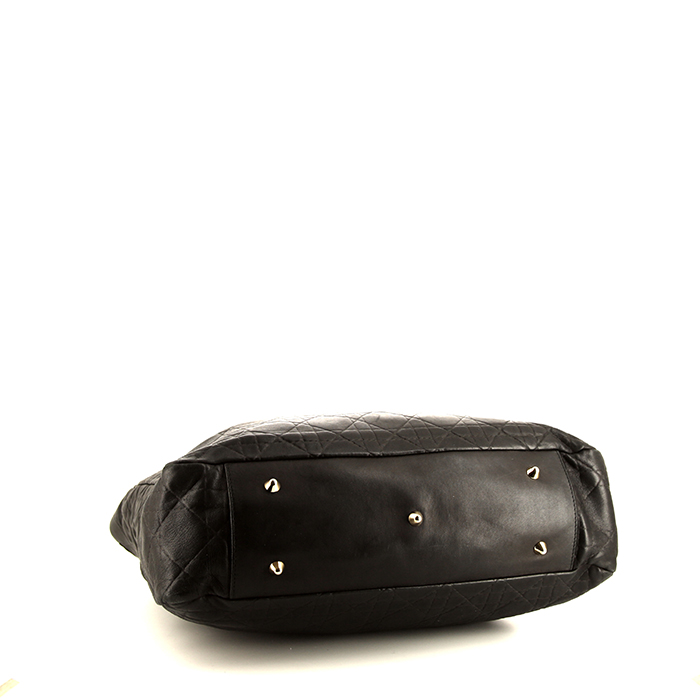 Sac cabas Dior Dior Soft en cuir cannage noir - Detail D4
