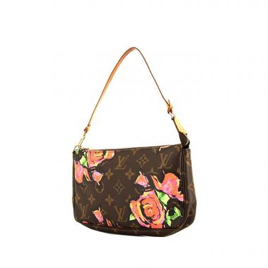 Pochette Louis Vuitton Stephen Sprouse en toile monogram et cuir naturel
