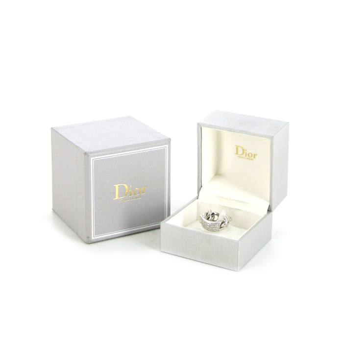 Flexible Dior Gourmette large model ring in white gold and diamonds - Detail D2