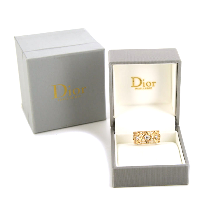 Dior My Dior large model ring in yellow gold and diamonds - Detail D2