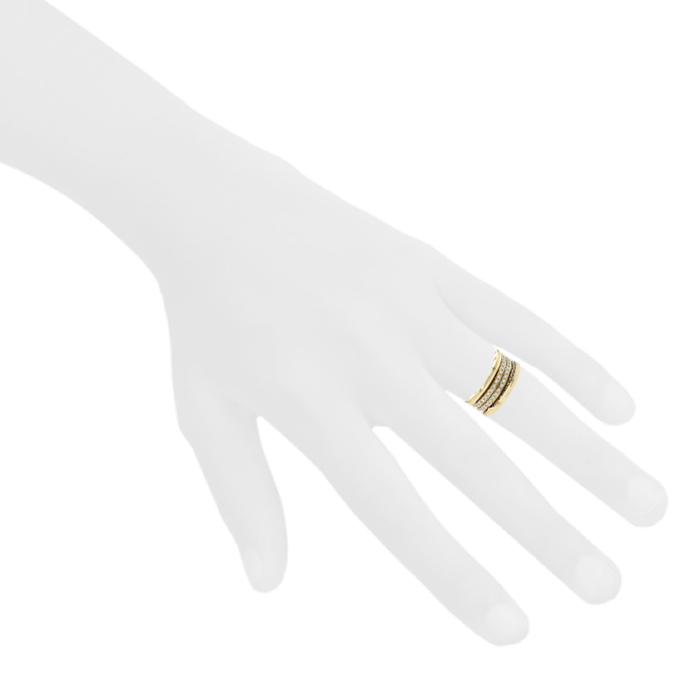 Sortija Bulgari B.Zero1 modelo grande en oro amarillo y diamantes - Detail D1