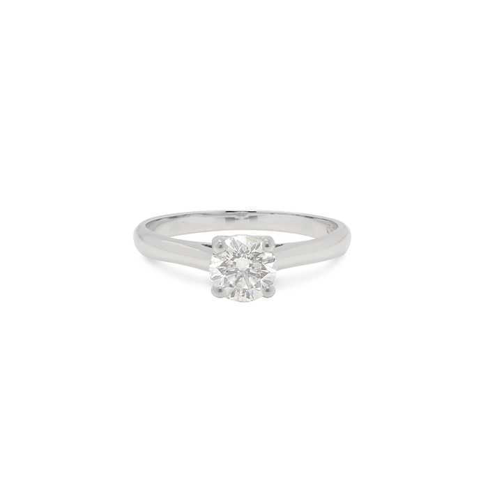 Solitaire ring in white gold and in diamond (0.73 ct) - 00pp