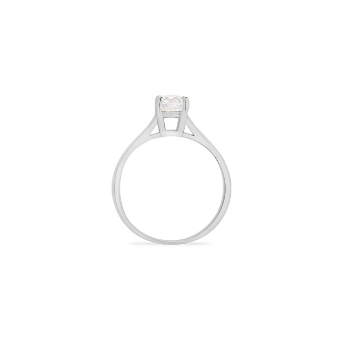 Bague solitaire en or blanc et en diamant (0.73 carat) - Detail D2