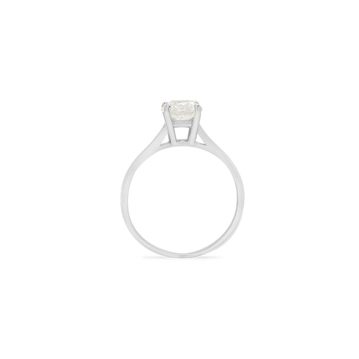 Anello solitario in oro bianco e diamante - Detail D2