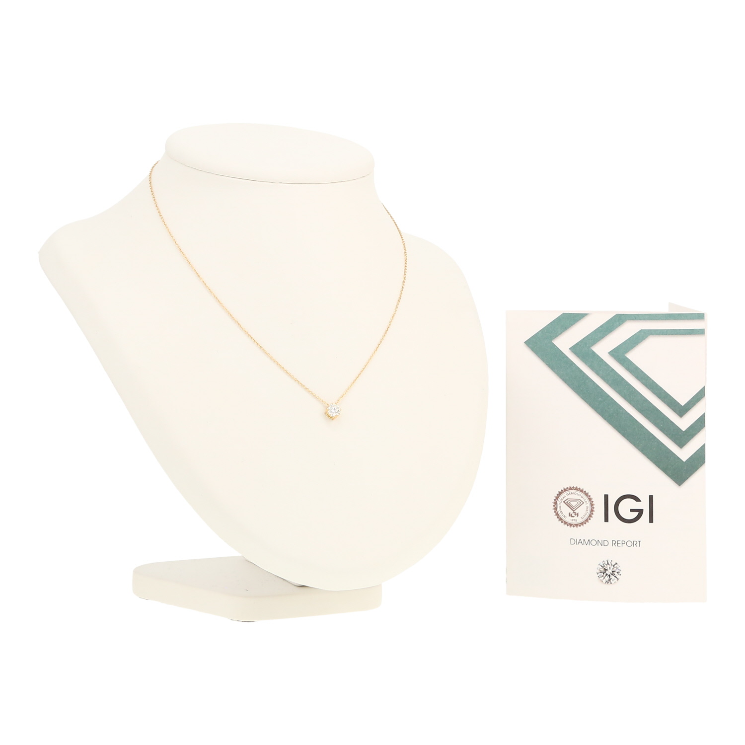 Collier en or jaune et diamant (0,54 carat) - Detail D2