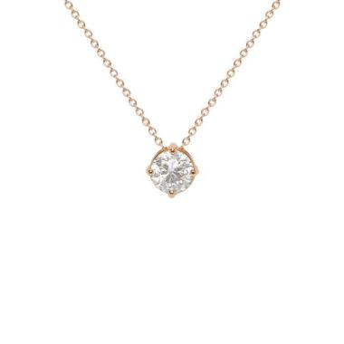 Collana in oro rosa e diamante