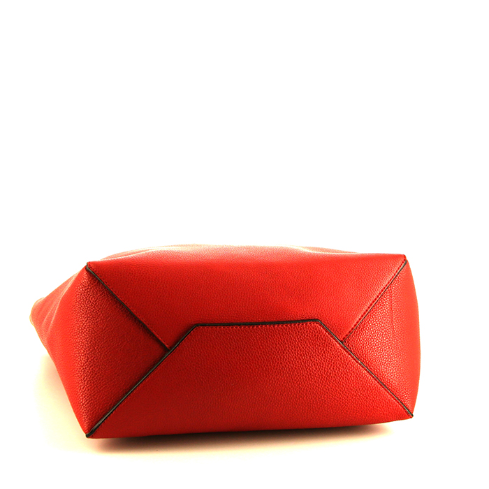 Shopping bag Celine Cabas in pelle martellata rossa - Detail D4