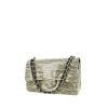 Chanel Timeless jumbo shoulder bag in black and beige patent leather - 00pp thumbnail