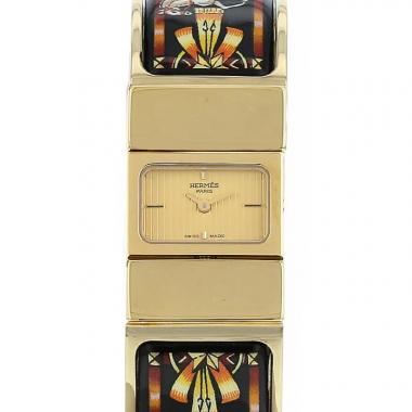 Hermes Loquet watch in gold plated Ref:  L01.201 Circa  2000