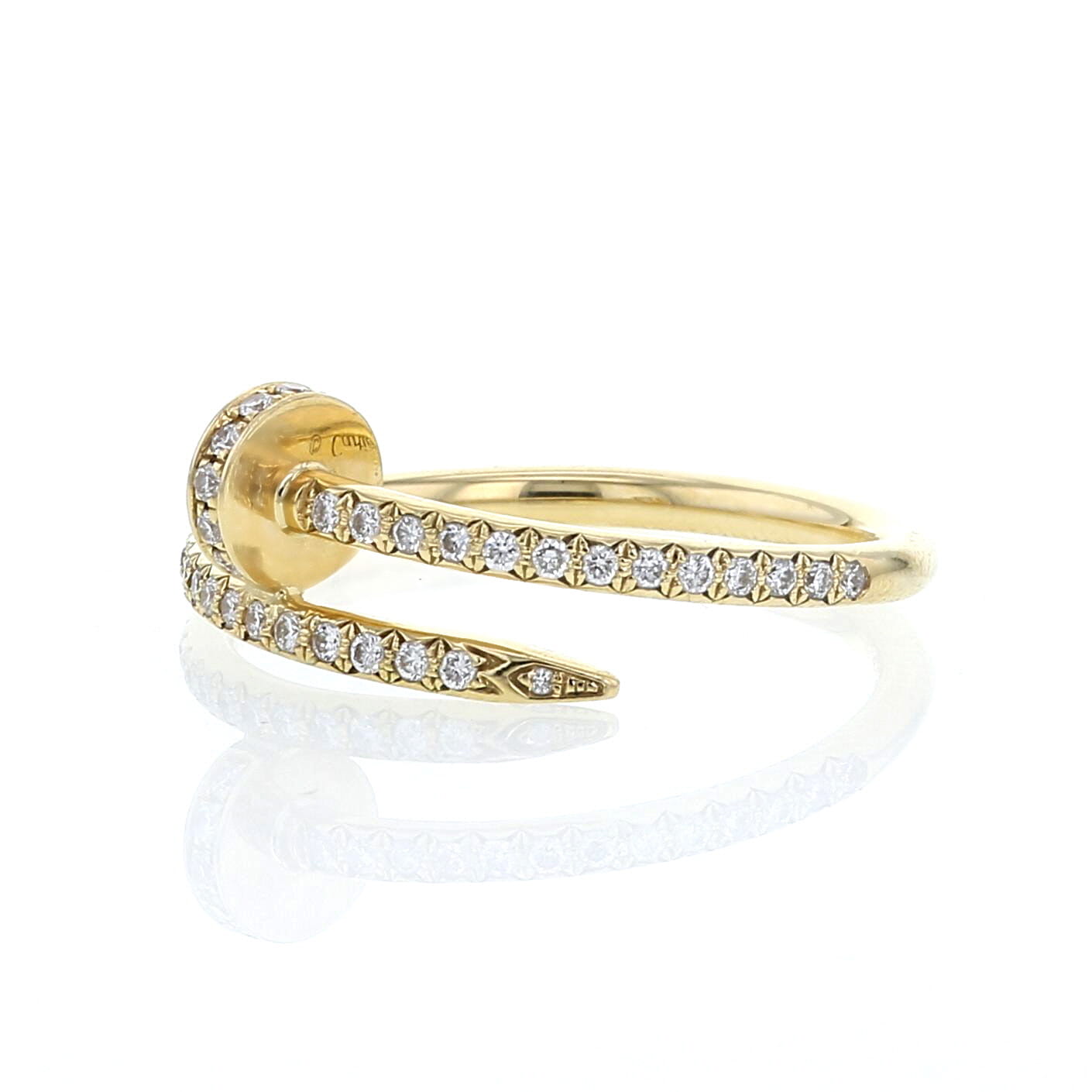 Sortija Cartier Juste un clou en oro amarillo y diamantes - Detail D1