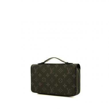 Billetera Louis Vuitton Zippy talla XL en lona Monogram revestida gris