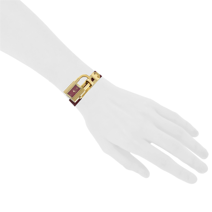 Montre Hermes Kelly-Cadenas en plaqué or Vers  1990 - Detail D1