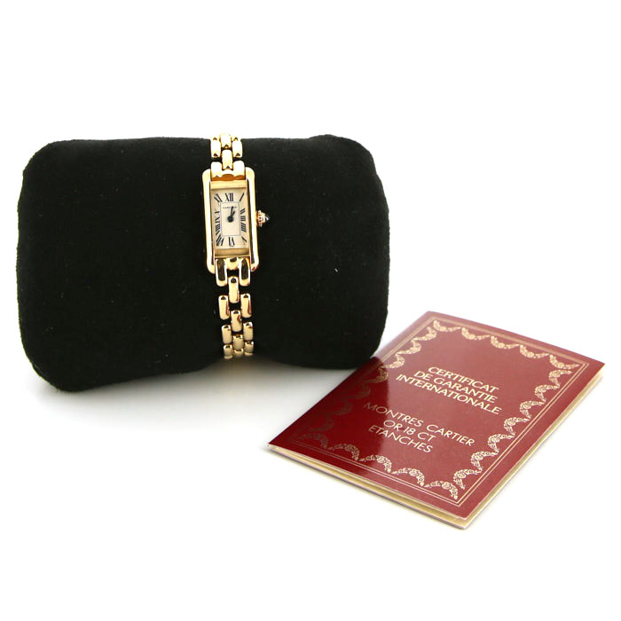 Reloj Cartier Mini Tank de oro amarillo Ref :  0561 Circa  1991