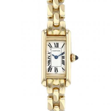 Montre Cartier Mini Tank en or jaune Ref :  0561 Vers  1991