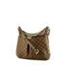 Louis Vuitton shoulder bag in ebene damier canvas and brown leather - 00pp thumbnail