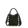 Miu Miu handbag in black quilted leather - 360 thumbnail