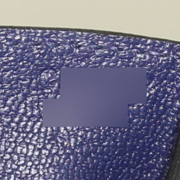 Hermes Birkin 35 cm handbag in blue togo leather - Detail D4
