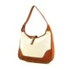 Hermès Trim handbag in beige canvas and brown leather - 00pp thumbnail