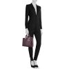 Borsa Dior Lady Dior modello grande in pelle cannage viola verniciato - Detail D1 thumbnail