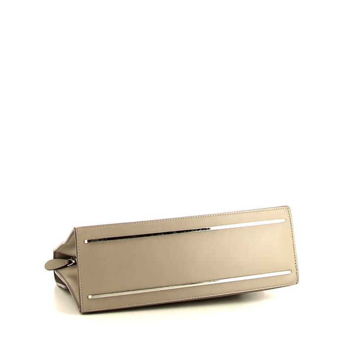 Balenciaga Dix handbag in beige leather - Detail D5