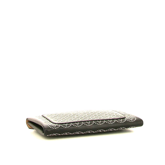 Pochette Alaïa en cuir noir - Detail D4