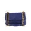 Bottega Veneta Olimpia handbag in blue intrecciato leather - 360 thumbnail