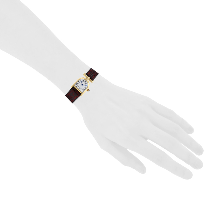 Cartier Calandre watch in yellow gold Ref:  6603 Circa  1990 - Detail D1