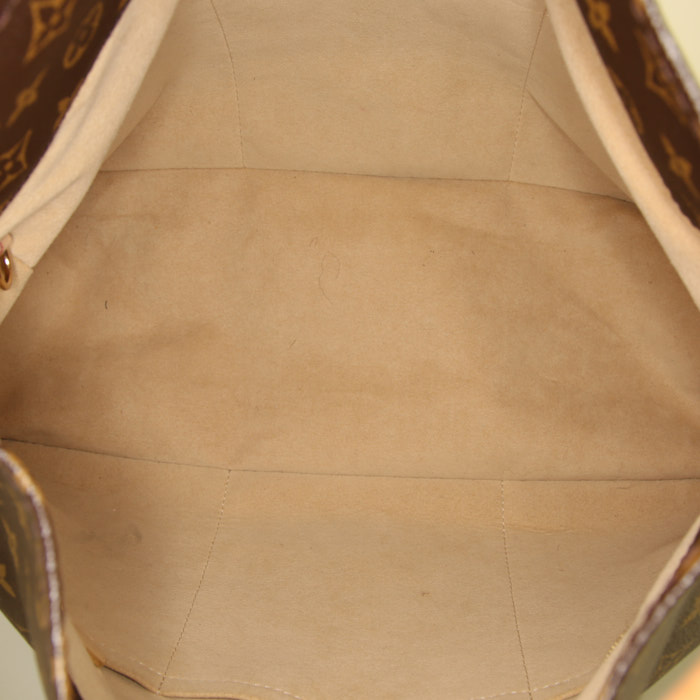 Louis Vuitton Artsy medium model shopping bag in brown monogram canvas and natural leather - Detail D2