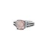 Anello David Yurman Petite Wheaton in argento,  ametista rosa di Francia e diamanti - 00pp thumbnail