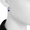 Removable David Yurman Albion earrings in silver,  lapis-lazuli and diamonds - Detail D1 thumbnail