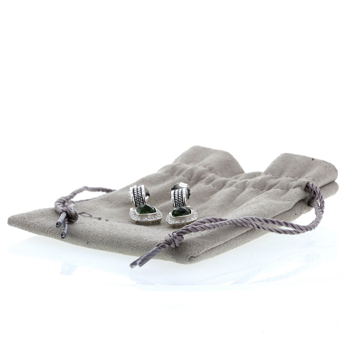 Orecchini David Yurman Albion in argento,  diamanti e quarzo - Detail D2