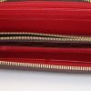 Portefeuille Louis Vuitton Zippy en toile damier ébène et cuir rouge - Detail D5 thumbnail