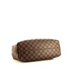 Shopping bag Louis Vuitton Graceful in tela cerata con motivo a scacchi ebano e pelle marrone - Detail D4 thumbnail