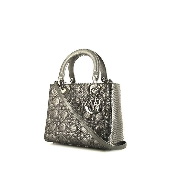 Lady dior python handbag Dior Silver in Python - 23689027