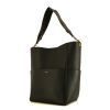 Celine Sac Sangle handbag in dark grey grained leather - 00pp thumbnail