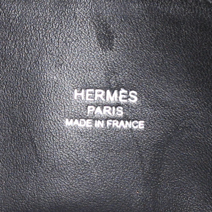 Bolso de mano Hermes Bolide mini en cabra negra - Detail D4