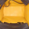 Bolso de mano Celine Luggage en cuero gris y amarillo - Detail D2 thumbnail