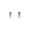 Chaumet earrings for non pierced ears in yellow gold,  tourmaline and diamonds - 00pp thumbnail