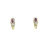 Chaumet earrings for non pierced ears in yellow gold,  tourmaline and diamonds - 360 thumbnail