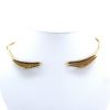 Hald-rigid open Vintage necklace in yellow gold - 360 thumbnail