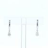 Vintage earrings in white gold and diamonds - 360 thumbnail