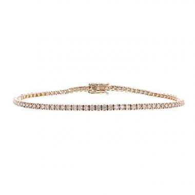 bracelet in pink gold and diamonds