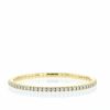 Bracelet semi-souple en or jaune et diamants (2,84 carats) - 360 thumbnail