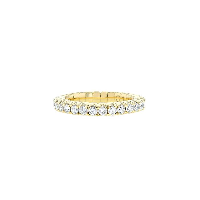 alliance semi-souple en or jaune et diamants (1, 19 carat)