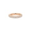 Half-flexible wedding ring in pink gold and diamonds (1,19 carat) - 00pp thumbnail