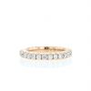 Half-flexible wedding ring in pink gold and diamonds (1,19 carat) - 360 thumbnail