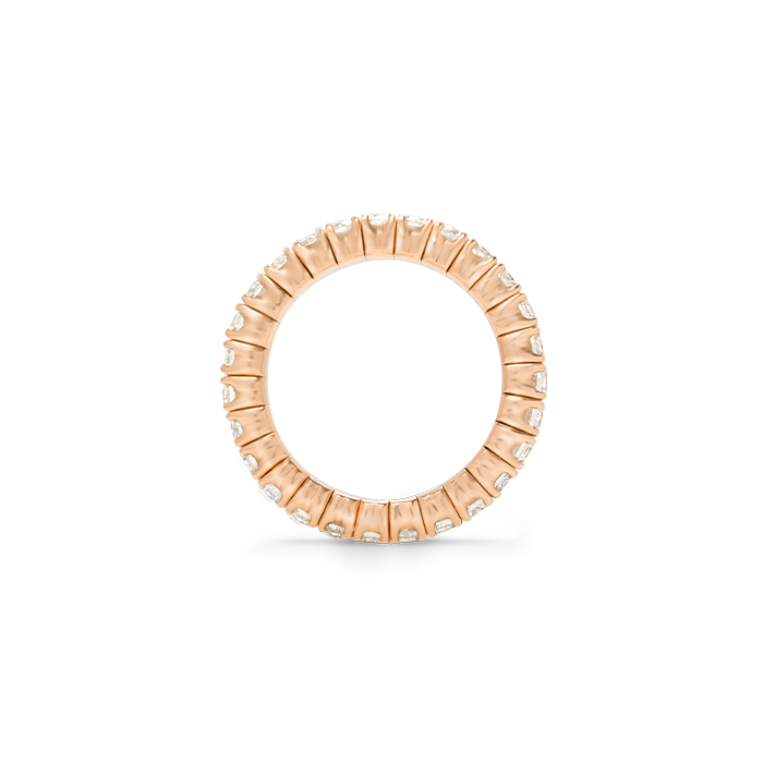 Fede nuziale semi-flessibile in oro rosa e diamanti (1,19 carati) - Detail D2