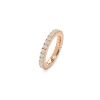 Half-flexible wedding ring in pink gold and diamonds (1,23 carat) - Detail D1 thumbnail